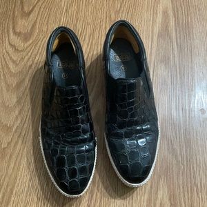 ASH Karma Croc Embossed Platform Slip On Sneakers